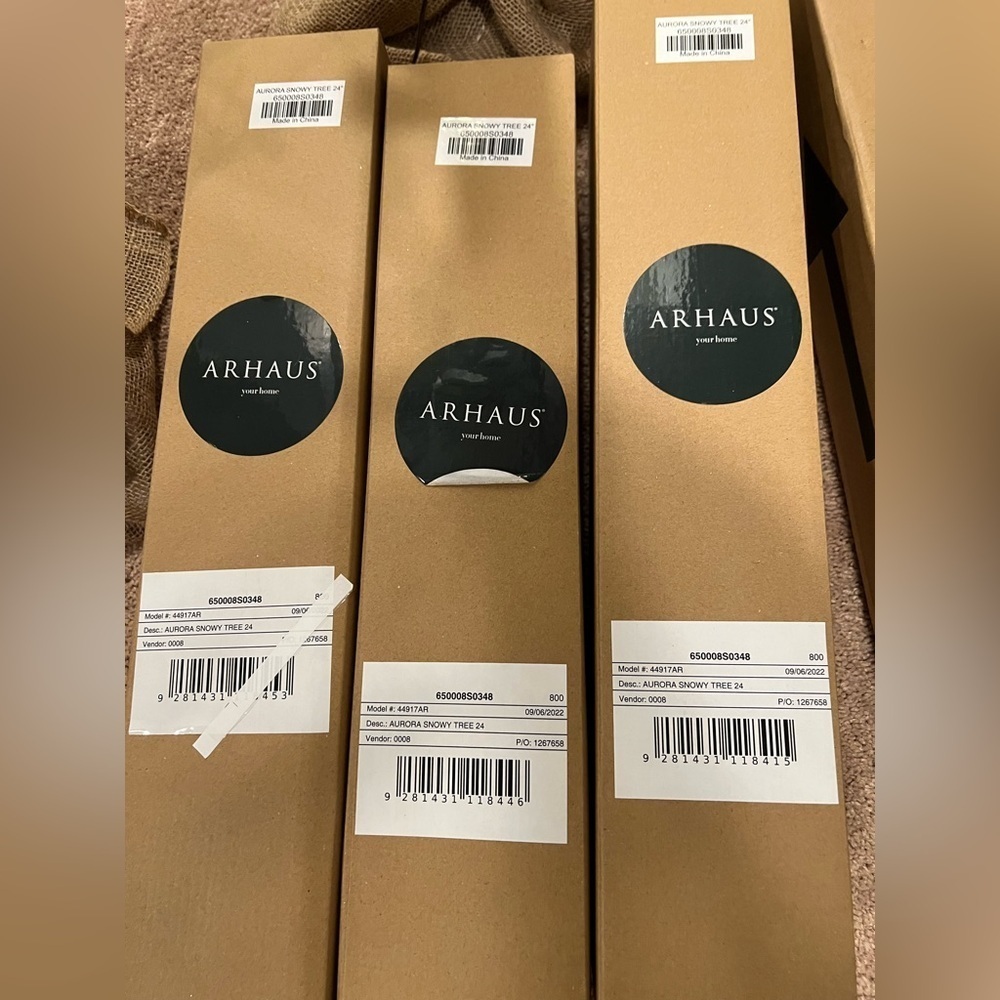 2’ Arhaus furniture aurora lit tree foot new in box. SOLD OUT - Picture 3 of 6